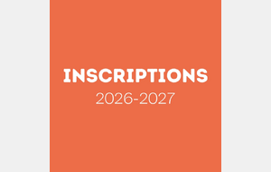 Inscriptions 2026-2027