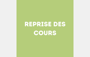 Reprise des cours | Saison 2026-2027